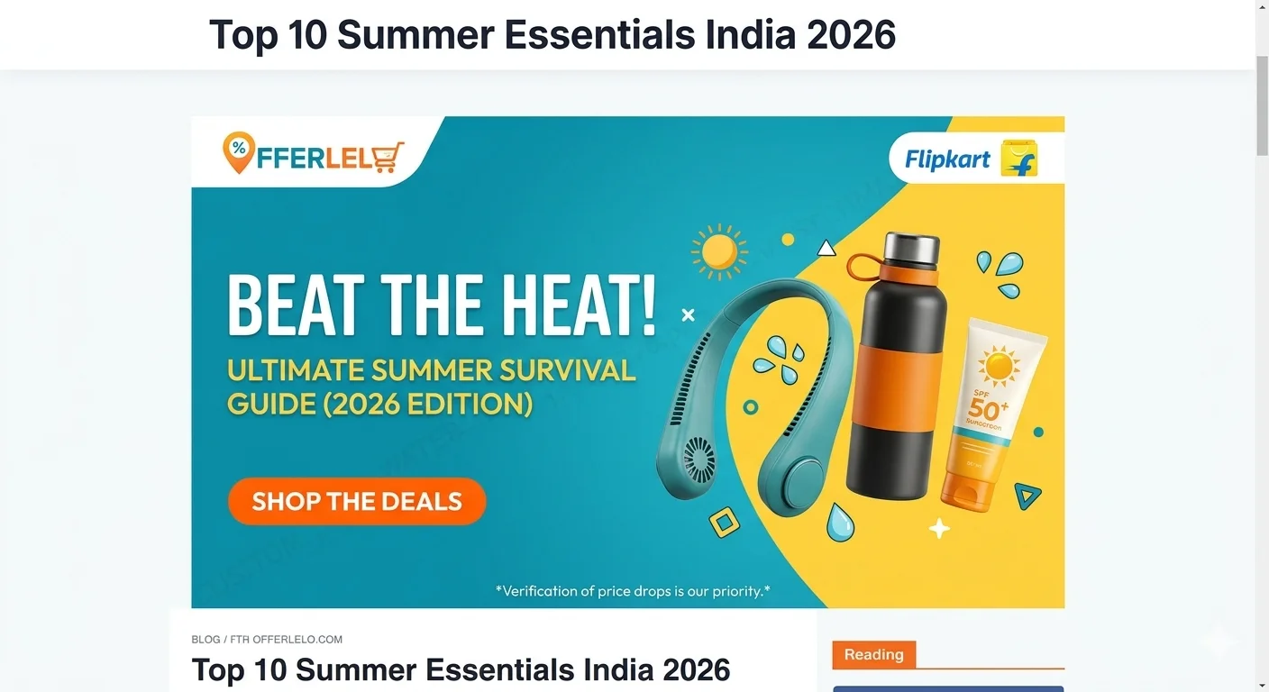 Beat the Heat! 10 Must-Have Summer Essentials from Flipkart (2026 Edition)