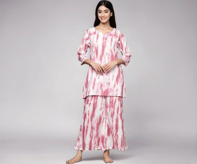 Gerua By Libas Printed Cotton Night Suits | Sleep wear Pink at Amazon.in — Amazon offer on OfferLelo