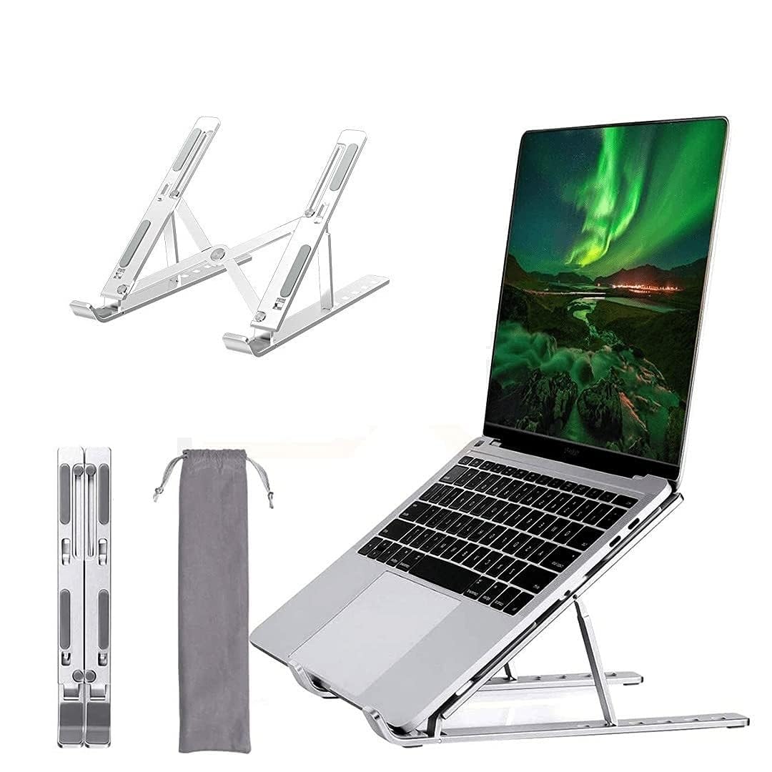 Adjustable Aluminum Ergonomic Foldable Portable Tabletop Laptop/Desktop Riser Stand Holder