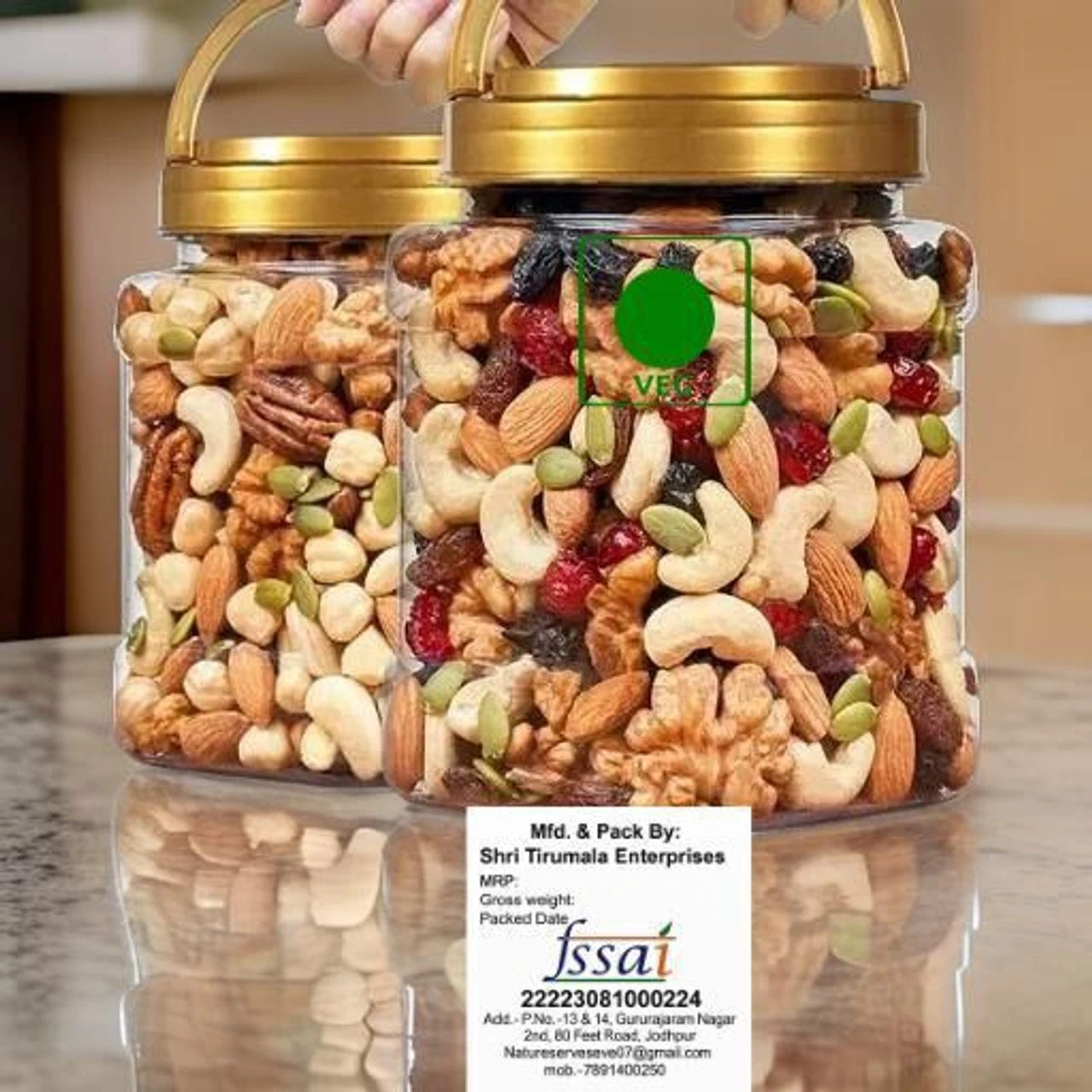 Natureserve Mix Dry Fruit | Panchmeva | 500GM | JAR (1 x 500 g)