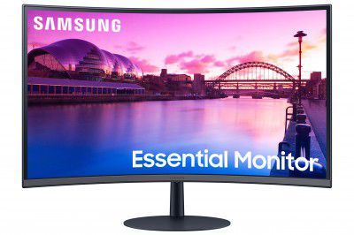 Samsung 27-inch FHD 1000R Curved Monitor | VA Panel, 75Hz, AMD FreeSync & Built-in Speakers (LS27C390EAWXXL - Black) — Amazon offer on OfferLelo