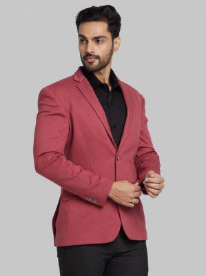 PARK AVENUE Men Solid Single Breasted Formal Blazer (Red) — Flipkart offer on OfferLelo