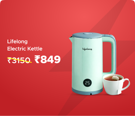 Lifelong Electric Kettle (1.5L, Stainless Steel) at Just ₹ 700 | Huge 73% OFF (MRP ₹3150) — Flipkart offer on OfferLelo