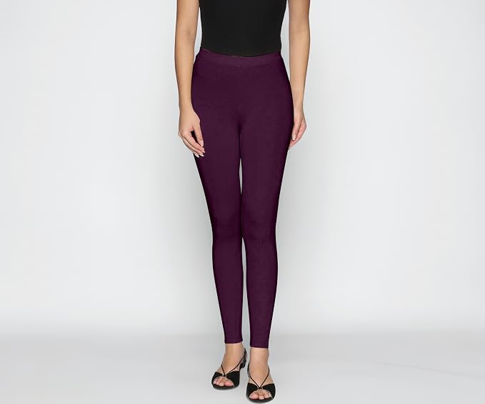 Mehrang Tailored Cut & Classic Fit Stretchable Solid Premium Cotton Fabric | Mid-Waist | Fashionwear | Ankle Length Leggings for Women — Amazon offer on OfferLelo