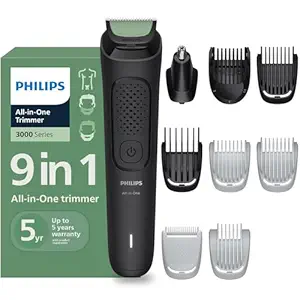 Philips India's No.1 Men's Trimmer | Single stroke beard trimming | 9-in-1 All in One Grooming Kit- Face, Hair & Body| Ear/Nose Trimmer attachment | Intimate Comb | 5yrs* warranty | MG3927 — Amazon offer on OfferLelo