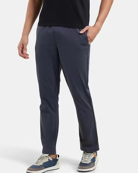 JOCKEY Men 9500 Super Combed Cotton Rich Regular Fit Trackpants with Side Pockets
