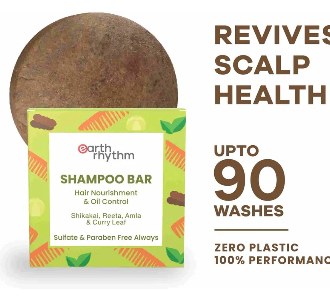 Natural Shikakai shampoo bar for shiny and healthy hair 