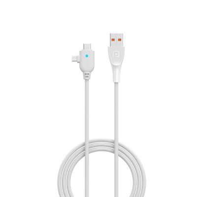 Portronics Konnect Spydr 2 Multi-Functional Charging Cable (Type C + Micro USB) 3.0 A Output, PVC Material(White) — Amazon offer on OfferLelo
