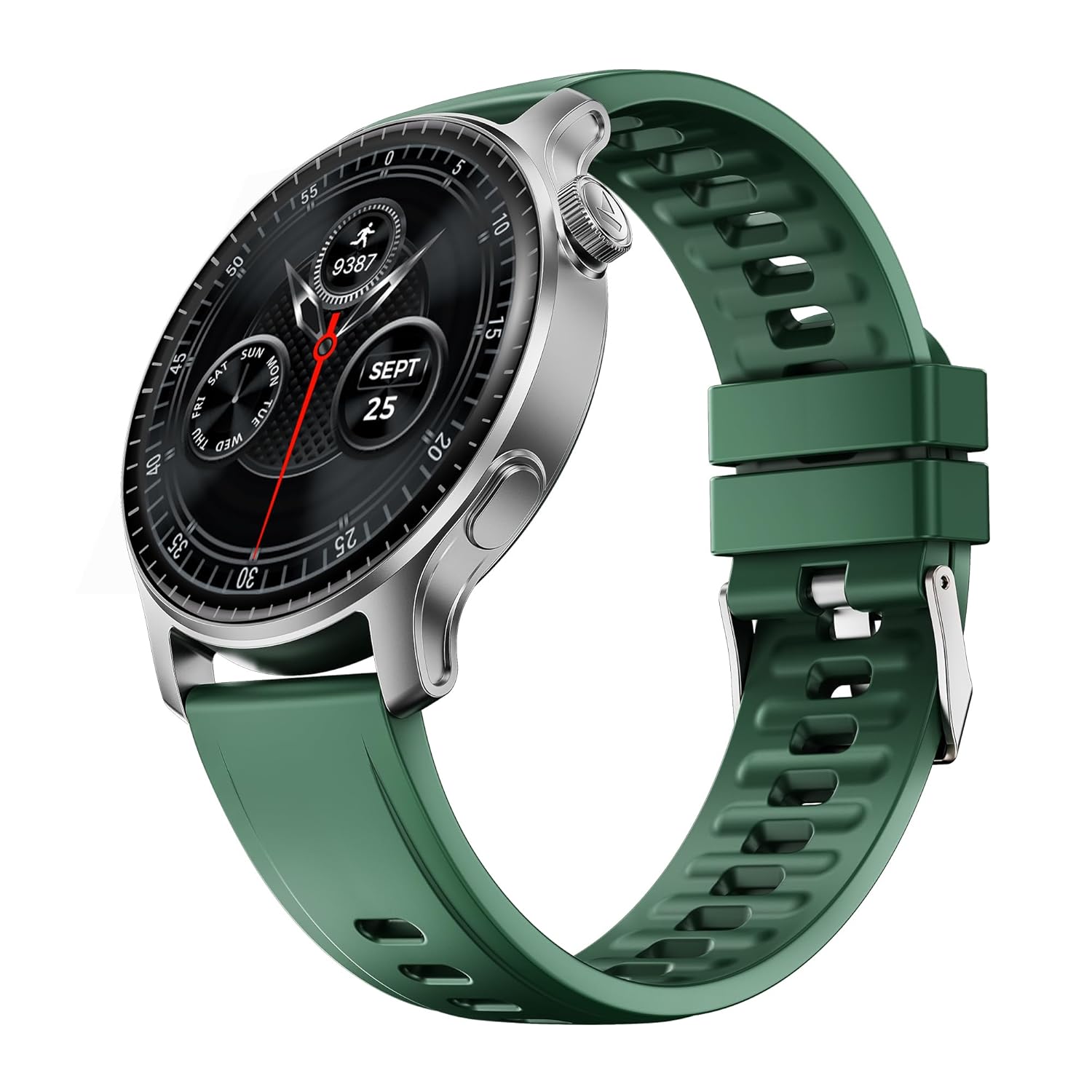 Boat Ultima Prime smartwatch with 1.43” AMOLED Display, AOD, Personalized Fitness Nudges, Functional Crown,100+ Sports Modes, Create Your Own Watchface, smartwatch for Man and Woman (Forest Green)