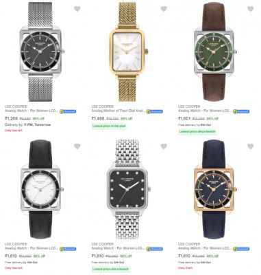 Flipkart : Up to 88% OFF - Lee Cooper Watches for Women — Flipkart offer on OfferLelo