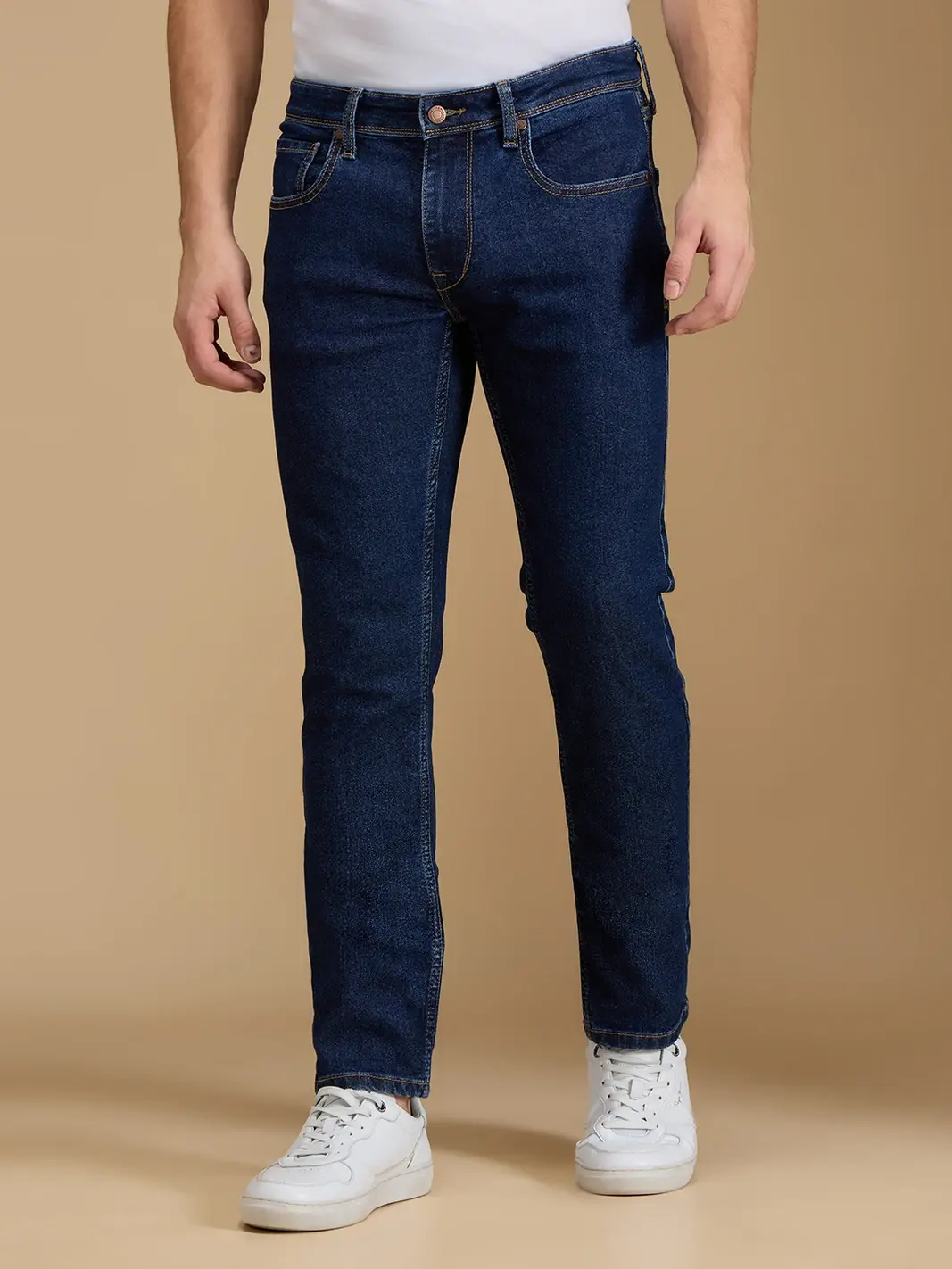 Pepe Jeans Men Slim Mid Rise Dark Blue Jeans