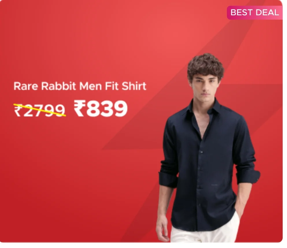 Rare Rebbit men fit shirt  — Flipkart offer on OfferLelo
