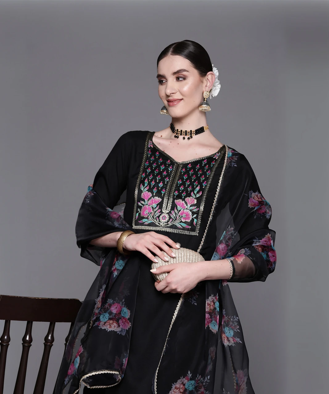 Indo Era Women Pure Cotton Kurta Pant Dupatta Set